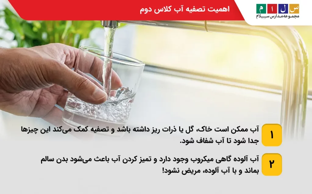 اهمیت انجام آزمایش تصفیه آب کلاس دوم
