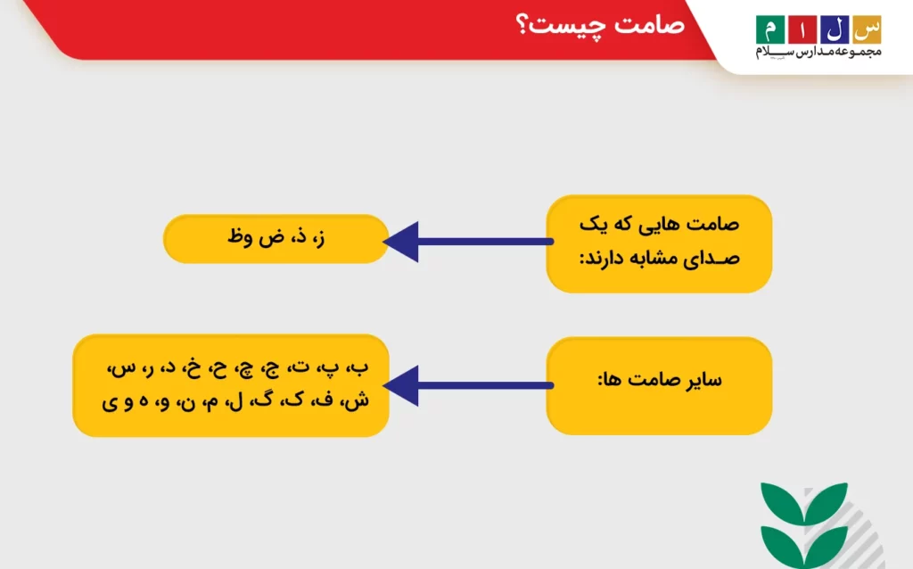 صامت و انواع آن در زبان فارسی