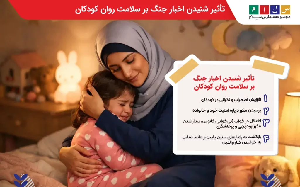 تاثیر شنیدن اخبار جنگ بر سلامت روان کودکان
