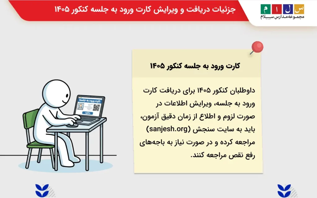 جزئیات دریافت کارت ورود به جلسه کنکور ۱۴۰۵