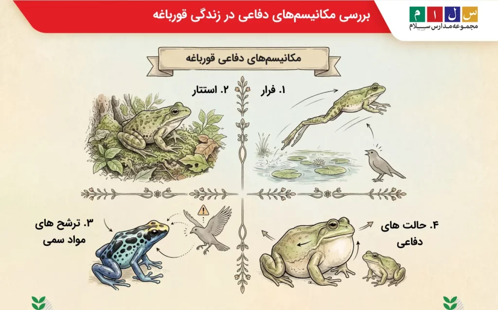 قورباغه چگونه از خود دفاع می کند؟