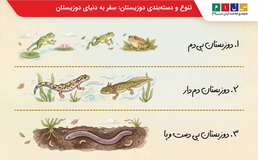 بررسی طبقه بندی دوزیستان