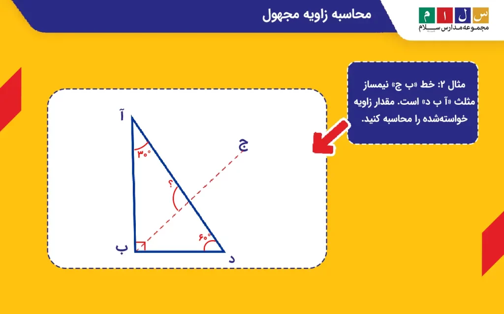 محاسبه زاویه «و ی م»