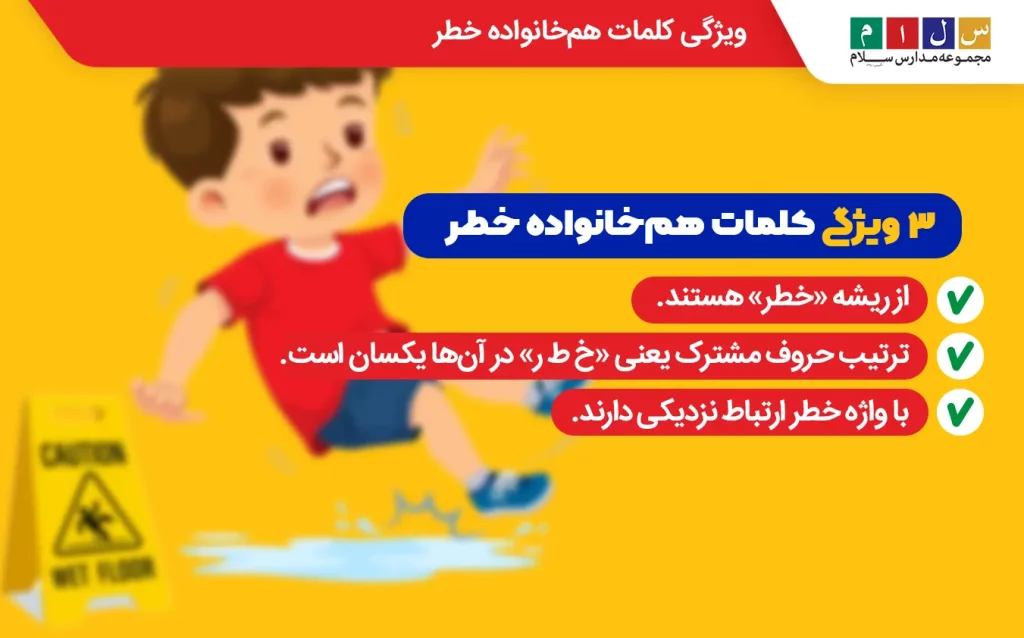 ویژگی کلمات هم خانواده خطر