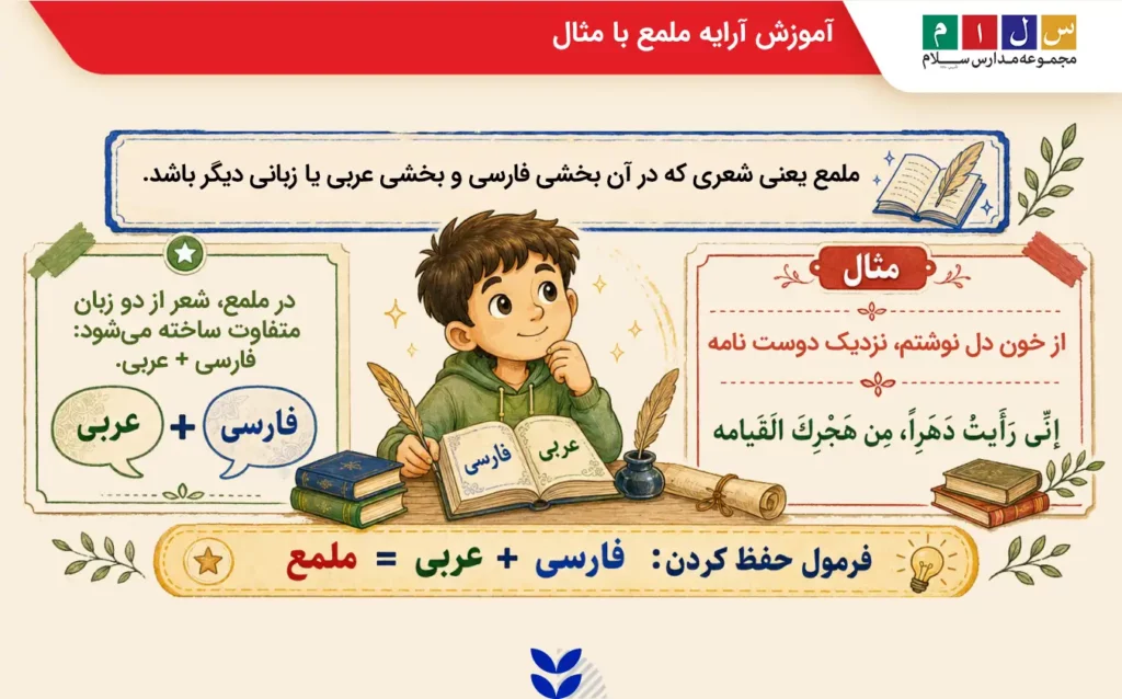 مثال برای آرایههای ادبی ملمع