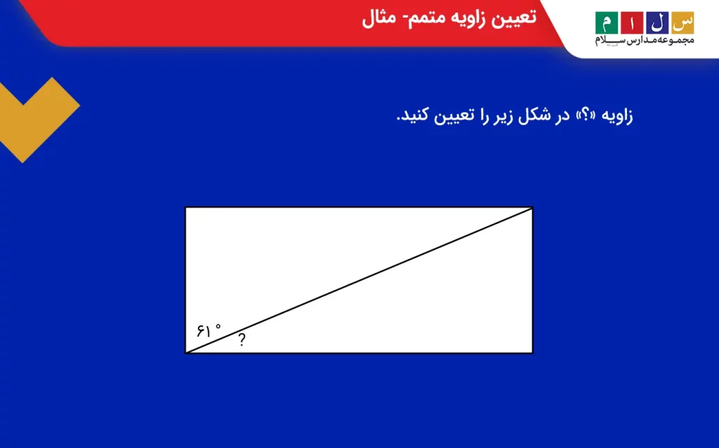 تعیین زاویه متمم