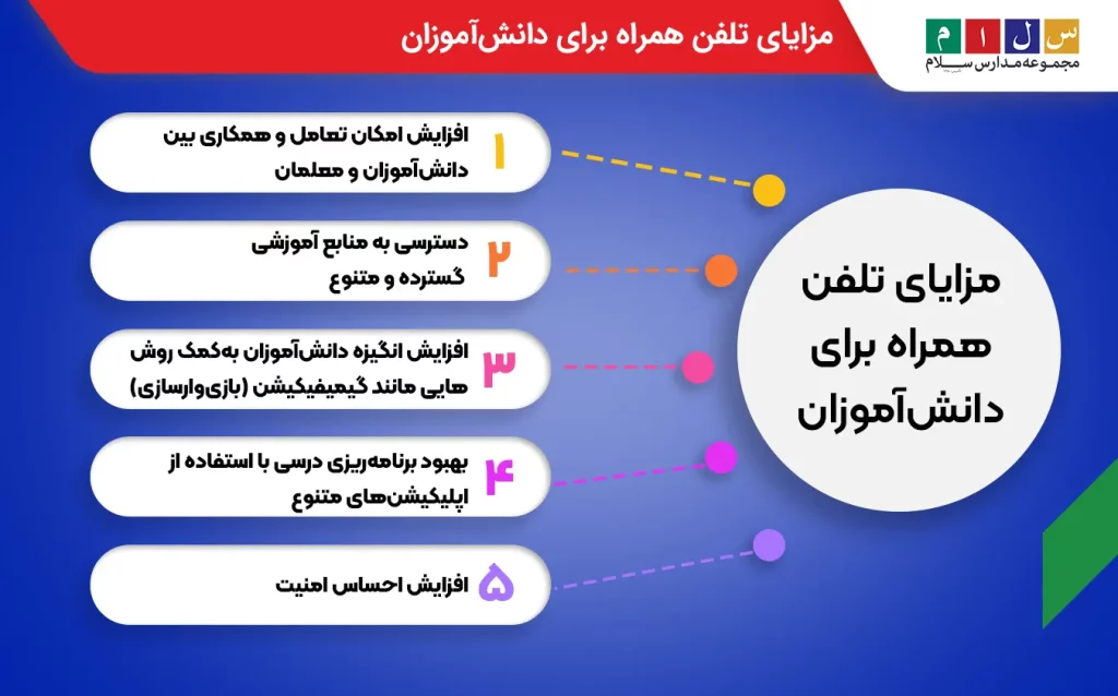 تلفن همراه چه مزایایی برای دانش‌آموزان دارد؟