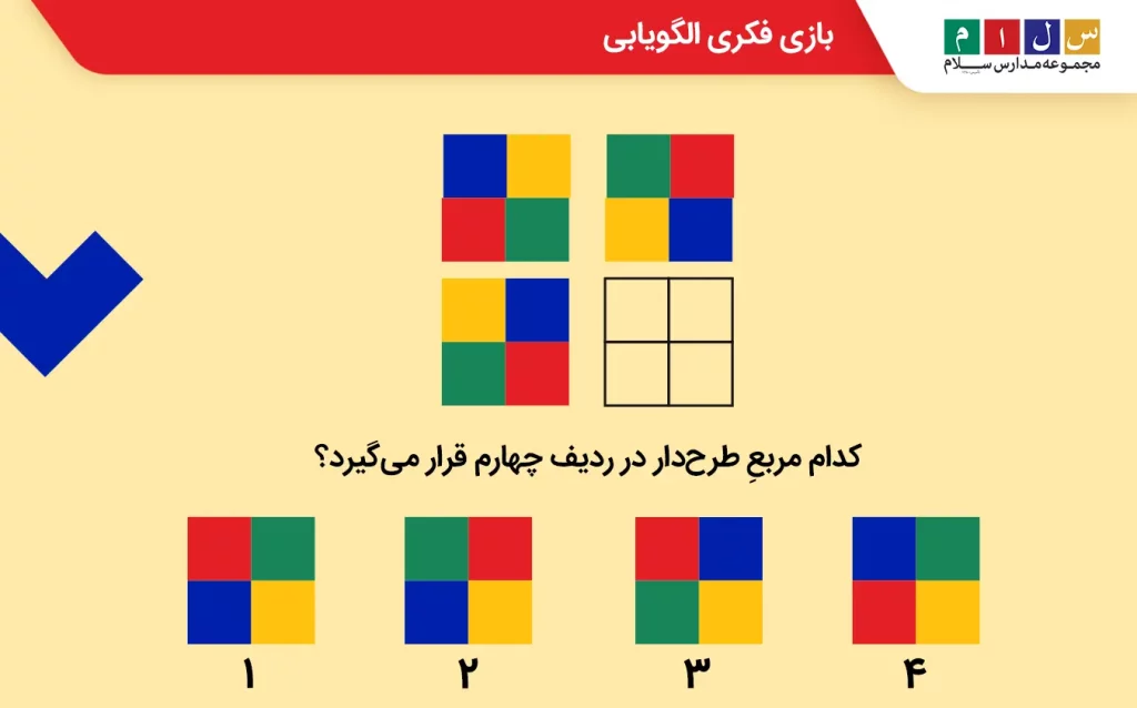 بازی فکری الگویابی مناسب برای مدرسه