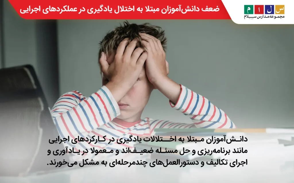 ضعف در عملکردهای اجرایی یکی از مهم‌ترین ویژگی اختلال یادگیری در دانش‌آموزان