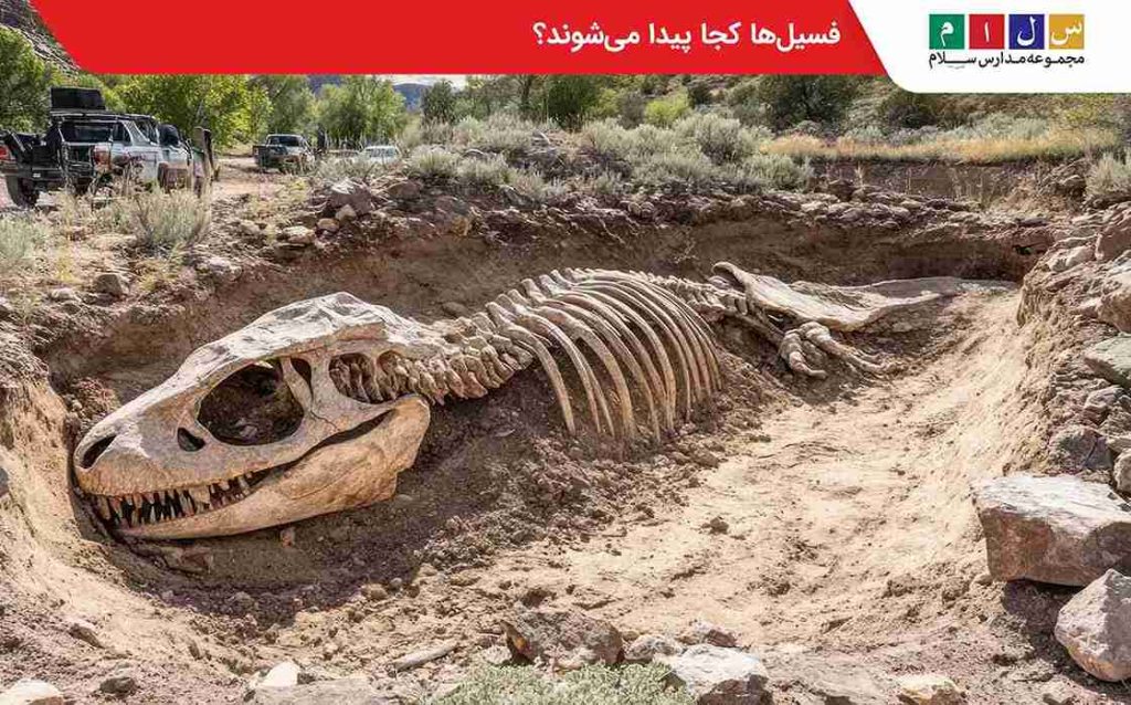 فسیل‌ها کجا پیدا می‌شوند؟
