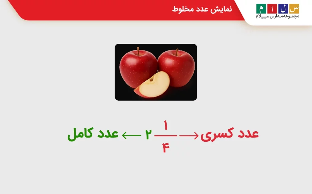 نمایش عدد مخلوط
