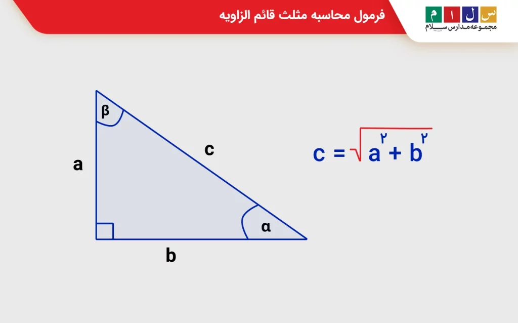  اضلاع مثلث قائم الزاویه ریاضی هشتم
