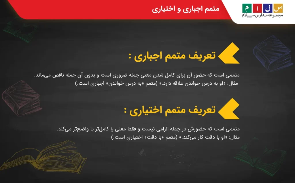 متمم اجباری و اختیاری 
