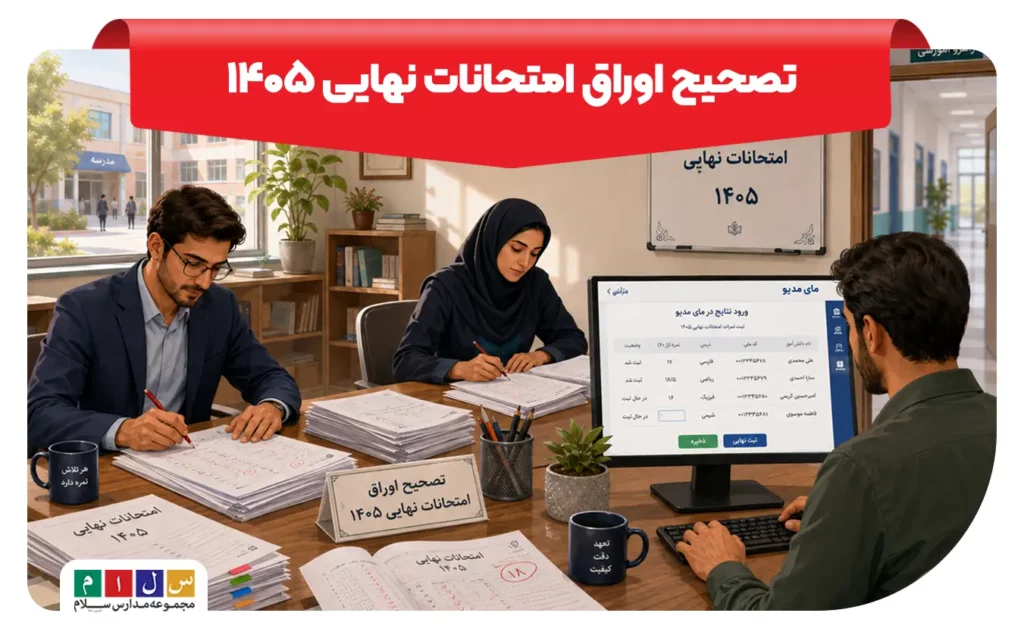 تصحیح اوراق امتحانات نهایی ۱۴۰۵؛ نیمی از برگه ها تصحیح شدبه همراه اعلام زمان نتایج