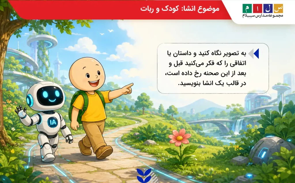 موضوع انشا تصویری دانشآموز زیر باران