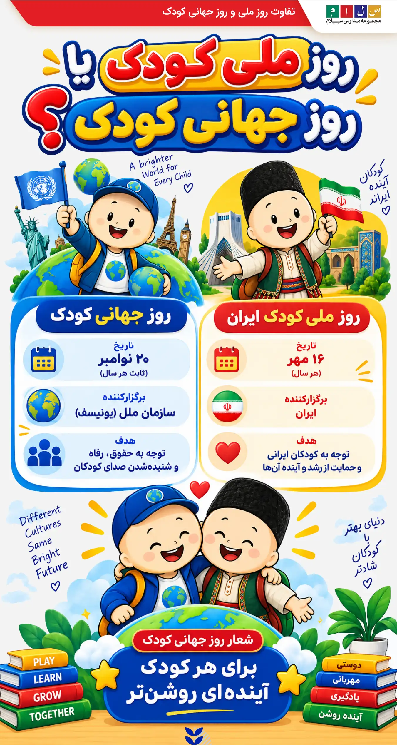 تفاوت روز جهانی کودک و روز ملی کودک ایران