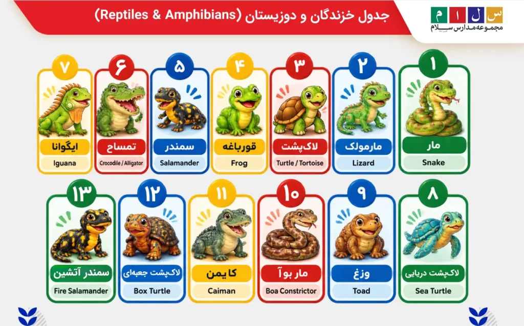 خزندگان و دوزیستان (Reptiles & Amphibians)