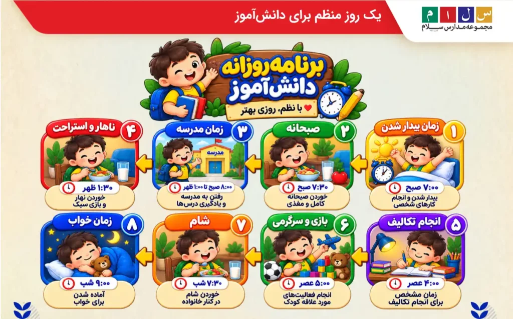 یک روز منظم برای دانشآموز