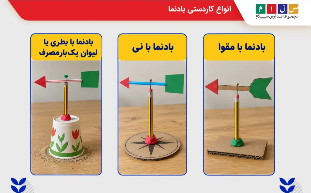 چند مدل بادنمای ساده برای کاردستی مدرسه