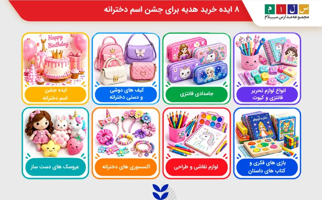 ۸ ایده خرید هدیه برای جشن اسم دخترانه